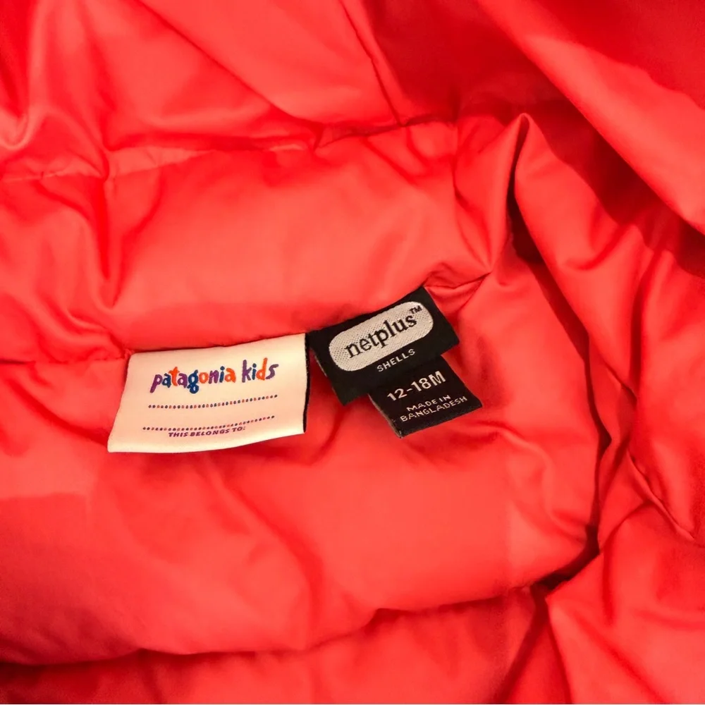Patagonia Baby Hi Loft Down Jacket Red - Picture 2 of 3